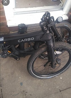 Carbon fibre electric fold up bike